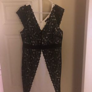 Black lace cocktail dress